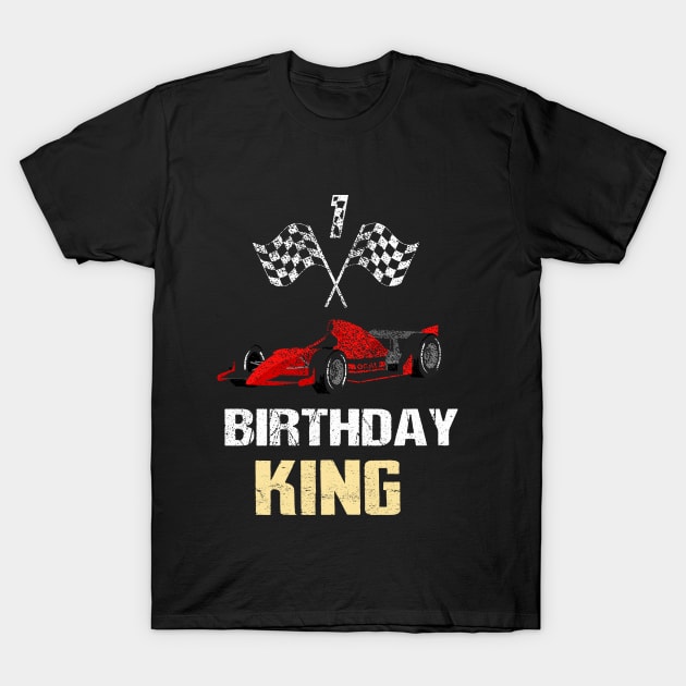 Birthday king Racing Number 1 T-Shirt by CoolFuture